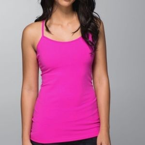 lululemon Power Y tank size 4 hot pink color